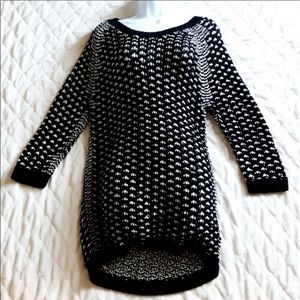 Black & White Knitted Sweater Dress by CK